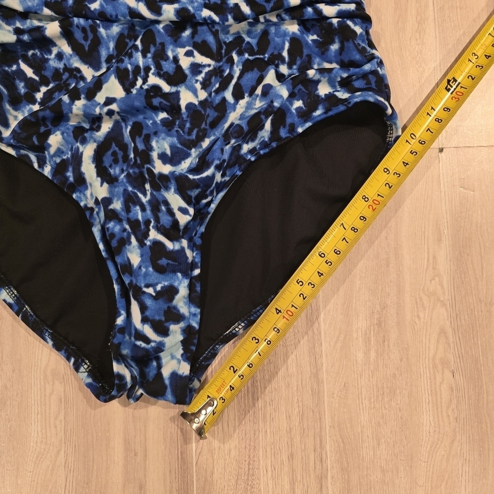 Magicsuit Blue Tide Tummy Control One Piece Open Back Swimsuit Size 10. - Picture 14 of 14